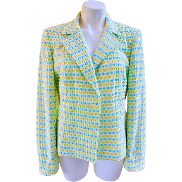 Talbots Jackets & Blazers - Talbots Pastels Silk Textured Spring Easter Blazer Sz 10